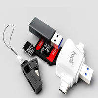 Budi 6in1 Card Reader + Sim Car Ejecton Pin / TF card Storage small box - CP581W