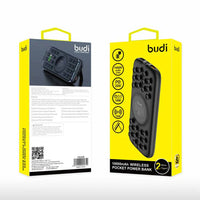 BUDI 10000mAh POWER BANK PD20W - QC22.5W - 15W WIRELESS CHARGER LED INDICATOR MICRO/USB-C INPUT 500 TIMES LIFETIME PHONE CRADLE -SUCKER FOR MOBS - PB099B