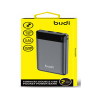 BUDI 10000mAh POWER BANK 5V2.4A LED INDICATOR MICRO/USB C INPUT 500 TIMES LIFETIME - PB095B