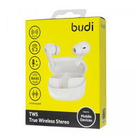 Budi True wireless stereo - Charging pod:250 mAh - Earphone battery:25 mAh - Standby Time:25H - Music time:5 hours - EP06W