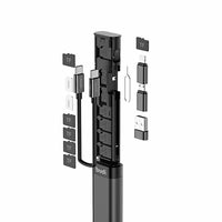Budi Travel Kit Stick -8 In 1- Fast Charging cable Lightning/Micro/USB-A Adapter - DC516CB