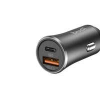 BUDI - CAR CHARGER WITH USB-C CABLE PD20W ALMUNIUM SHELL - CC068TB1